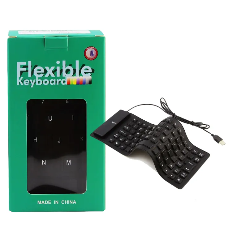 Flexible Mini Foldable Wired Usb Computer Keyboards Portable Waterproof