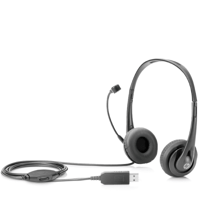HP Stereo USB Headset Black